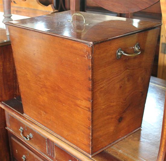 Mahogany coal box